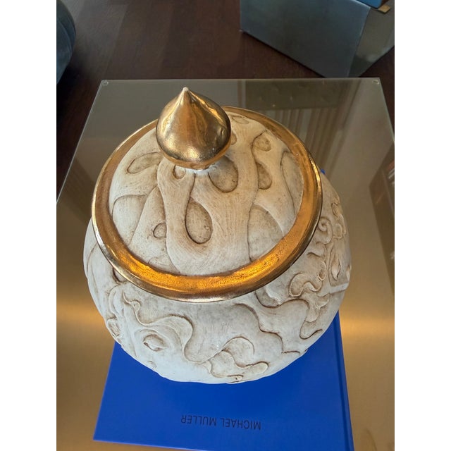 Art Deco Art Deco Porcelain-Biscuit Urn. For Sale - Image 3 of 5