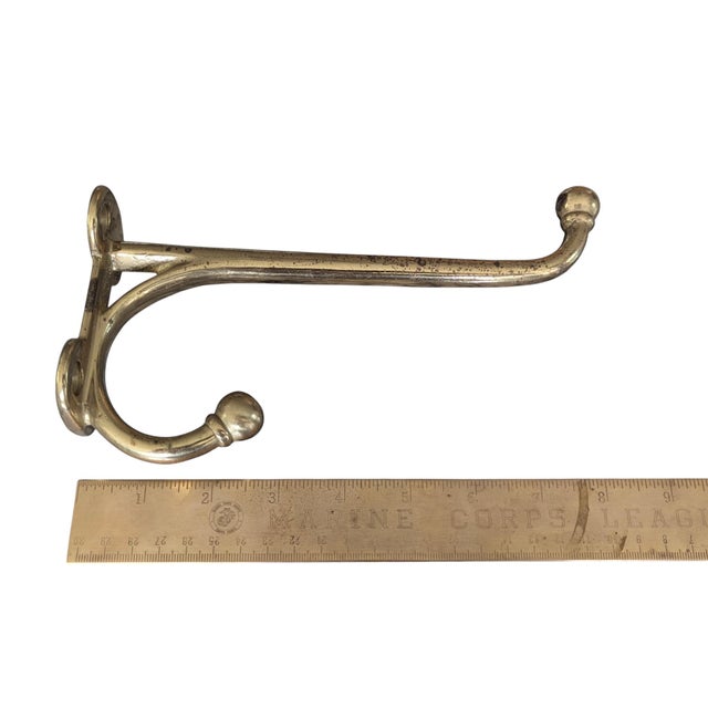 Large Scale Solid Brass Horse Tack Hooks- A Pair For Sale - Image 13 of 18