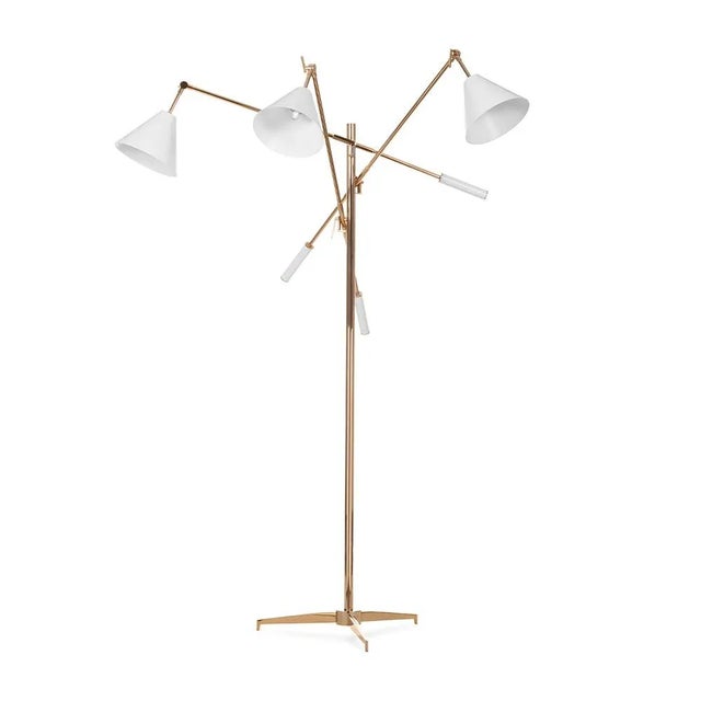 Gold Sinatra Floor Lamp by DelightFULL For Sale - Image 8 of 8