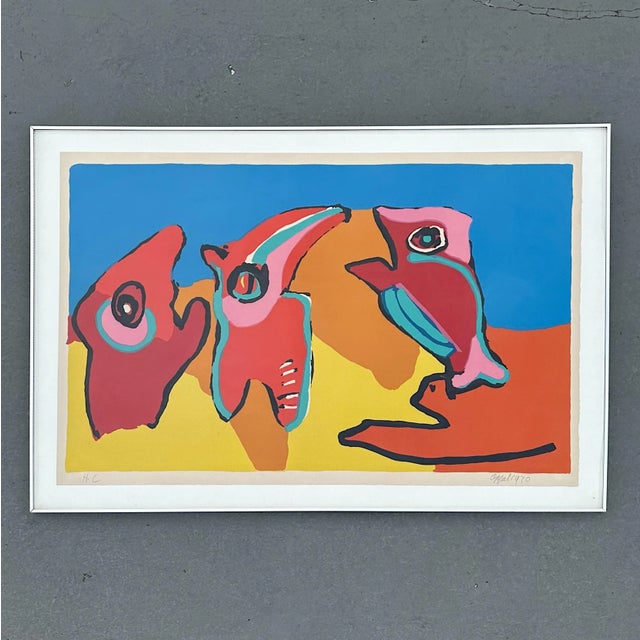 1970s Karel Appel Hors D’Commerce "Dancing in the Spring" Signed Lithograph Circa 1970 For Sale - Image 5 of 5