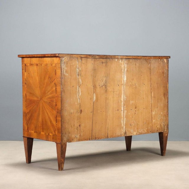 Neo-Classical Walnut and Burlwood Chest of Drawers For Sale - Image 11 of 12