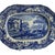 Vintage Authentic Spode Blue Italian 14" Large Serving Platter Scalloped For Sale - Image 9 of 9