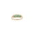 1 Carat Emerald Bezel-Set Band Ring Size 5 With Diamond Accents in 14k Gold For Sale - Image 9 of 16