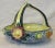 Vintage Japan Triple Handle Hand Made Hand Painted Pottery Floral Bowl For Sale In Miami - Image 6 of 13