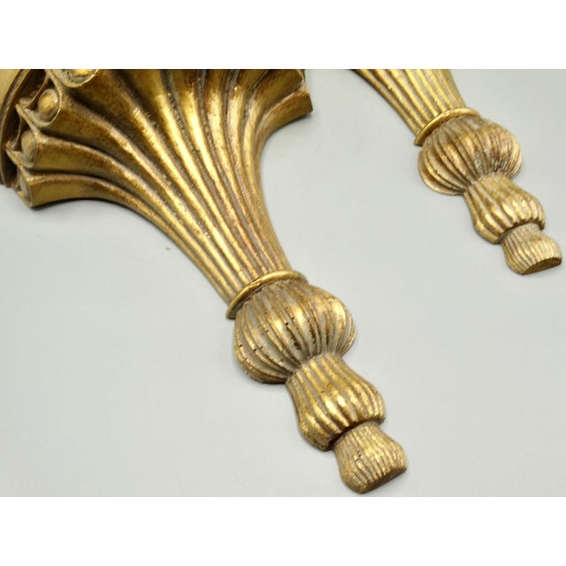 Italian Neoclassical Style Gilt Wall Bracket, a Pair For Sale - Image 9 of 10
