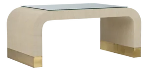 Waterfall Raffia Coffee Table - Cream