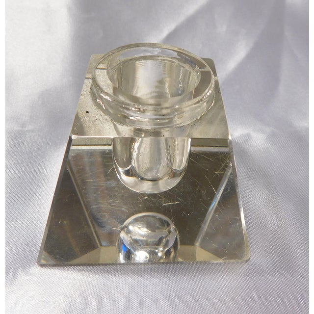 Contemporary 1940s Cut Crystal Inkwell For Sale - Image 3 of 7