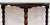 Brown Vintage Bobbin Leg Demilune Table For Sale - Image 8 of 9