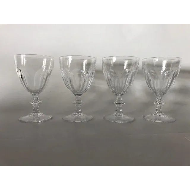 1970s Vintage Clear Teardrop Cocktail Glasses S/4 For Sale - Image 5 of 5