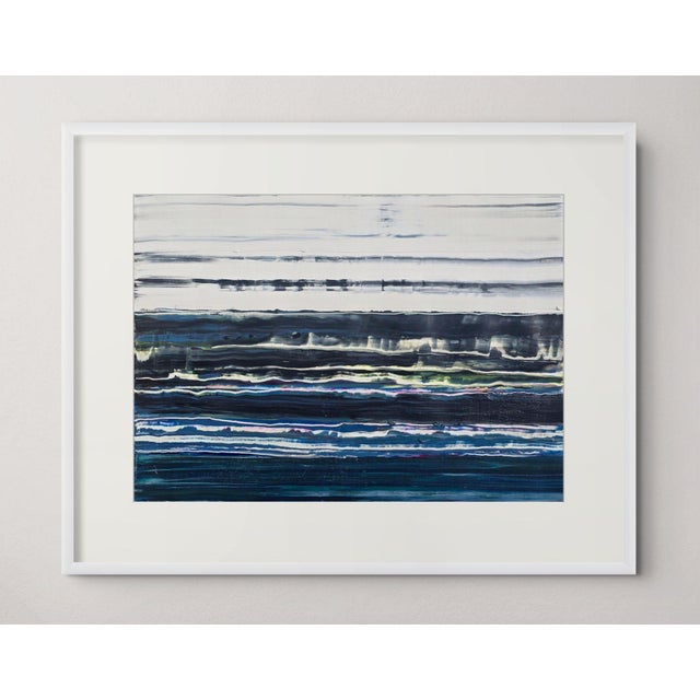 Abstract Pacific Ocean / Palisades No. 2 — Original Abstract Seascape by Diane Grant | Neutral Color Palette | Color Field For Sale - Image 3 of 9