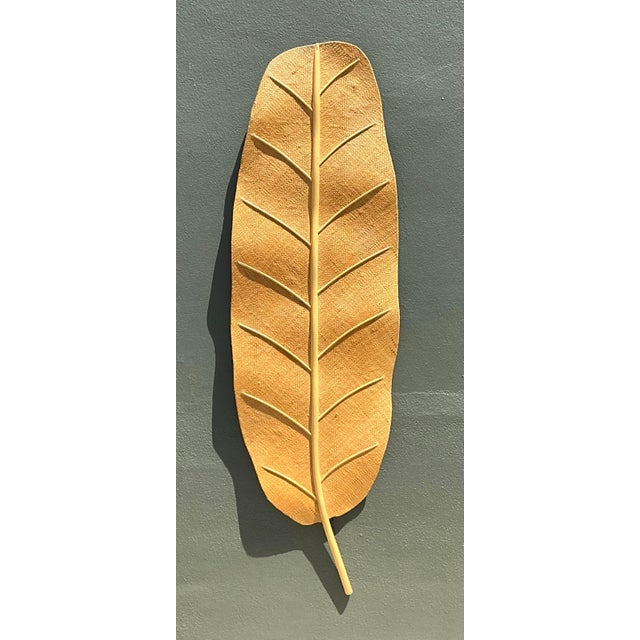 Vintage Monumental Woven Rattan Palm Frond For Sale - Image 10 of 12