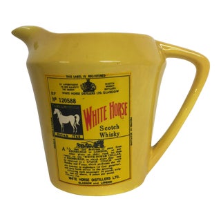 Vintage White Horse Scotch Whiskey Carafe Pitcher For Sale
