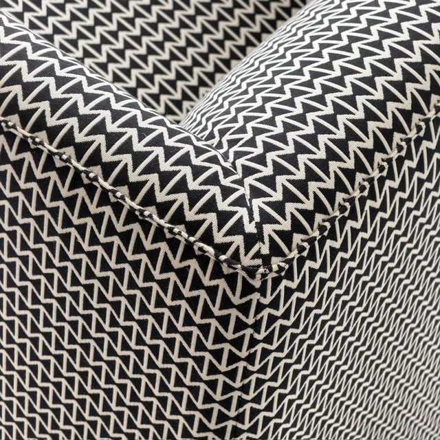 1990s 1990s Cubic Lounge Chair Attributed to Jules Heumann for Metropolitan in Alexander Girard Fabric For Sale - Image 5 of 8