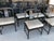 Gray Modern Chinoiserie Marge Carson Custom Dining Chairs in Tortoise Finish - Set of 8 For Sale - Image 8 of 13