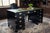 Antique British Campaign Style Executive Desk With Green Leather Writing Top For Sale - Image 11 of 17