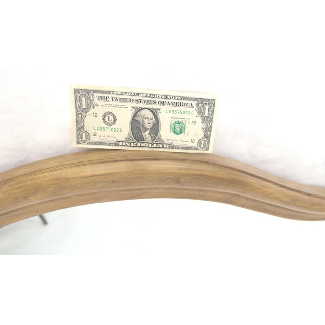 Wood Figural Silver Style Mid Century Modern Wall Mirror Mint For Sale - Image 7 of 8