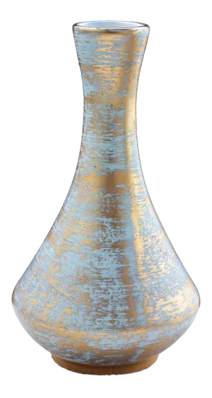 Antique Stangl Gold and Blue Vase
