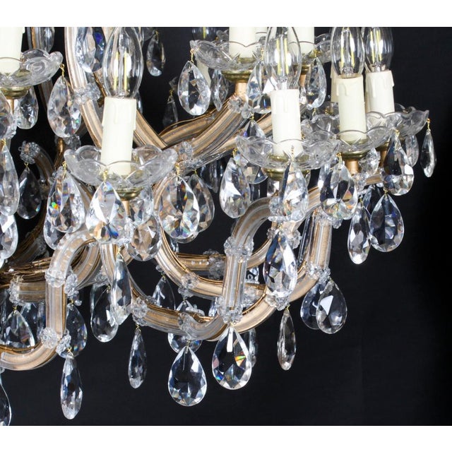 Antique English 41 Light Ballroom Crystal Chandeliers, 1920s, Set of 2 For Sale - Image 10 of 15