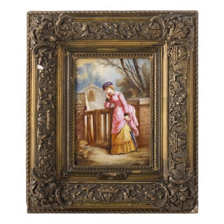 Porcelain Plaque by Laure Levy For Sale