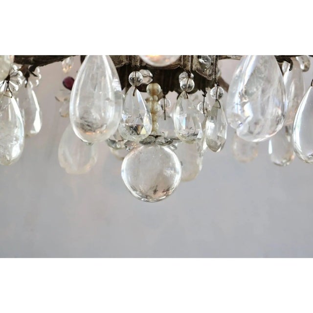 This large scale, stylish and chic rock crystal chandelier was created by the iconic firm of Maison Baguès and is in the...
