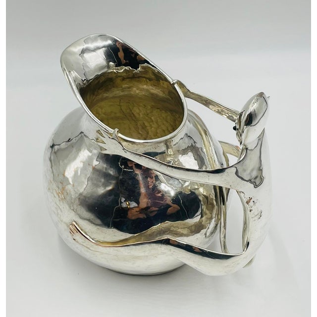1980s Emilia Castillo Silver-Plated Monkey Pitcher, Mexican Modernism For Sale - Image 11 of 18