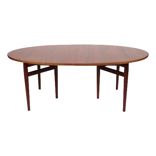 Oval Dining Table in Teak by Arne Vodder for Sibast Furniture Factory, 1960s For Sale