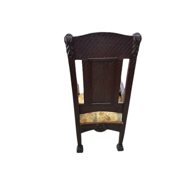 19th Century Pair of American Carved Oak Chairs For Sale - Image 11 of 12