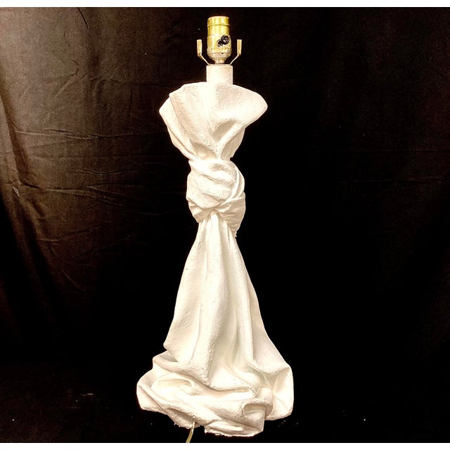 Mid 20th Century Draped Plaster Lamp, Style of John Dickinson For Sale - Image 5 of 9