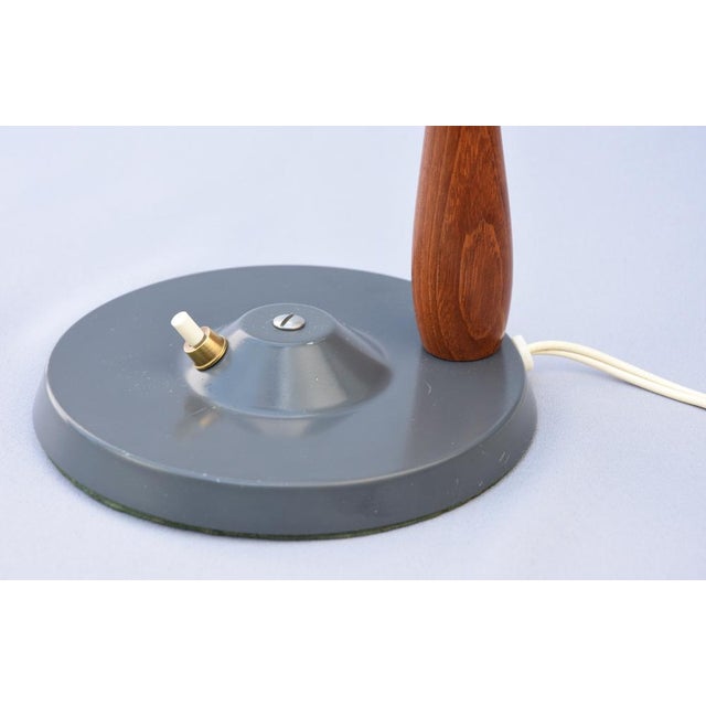 Adjustable Teak and Brass Table Lamp by Lyfa, Denmark, 1960s For Sale - Image 11 of 12