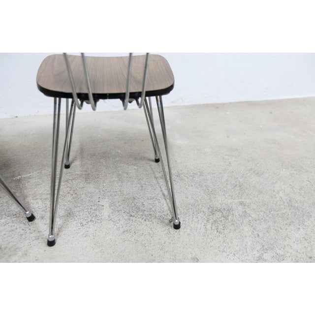 Brown Formica Chairs with Brown Eiffel Legs, 1970s, Set of 2 For Sale - Image 8 of 15