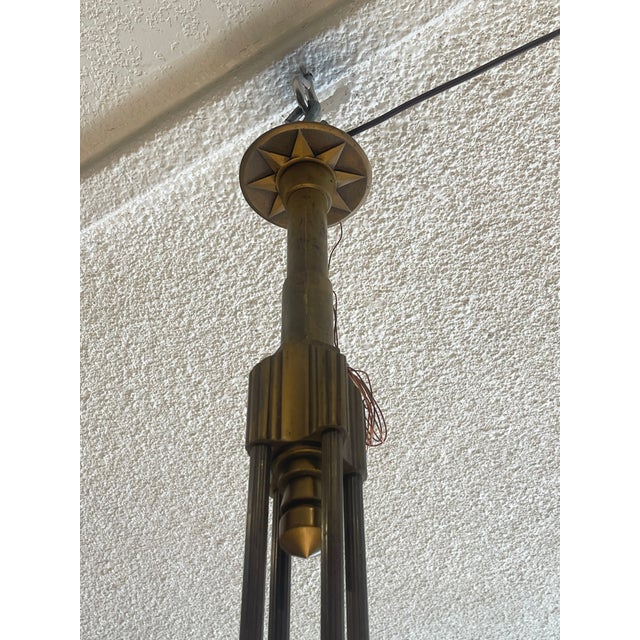 1930s Art Deco 1930s Drop Down Pendant For Sale - Image 5 of 12