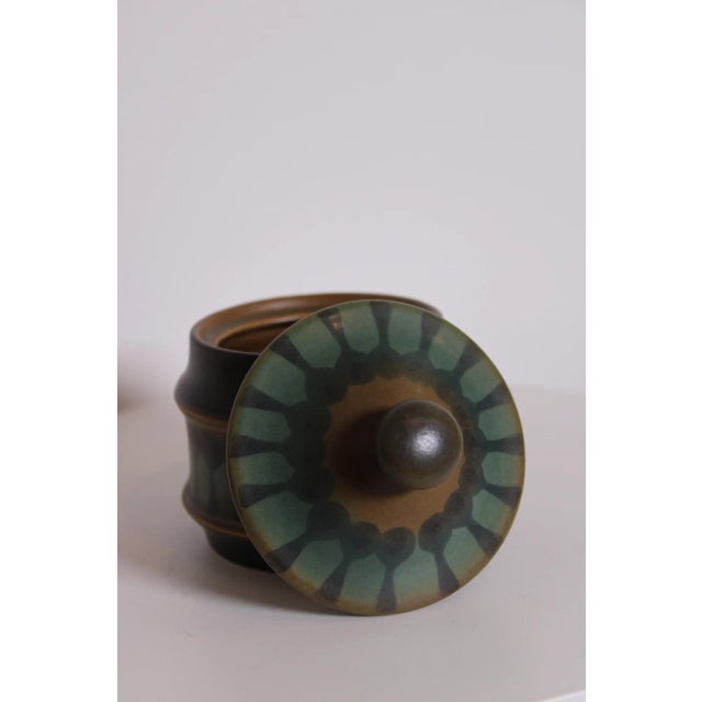Vintage Goebel Wallis Stoneware Mustard Jar | Mid Century Kitchen Decor For Sale - Image 4 of 5