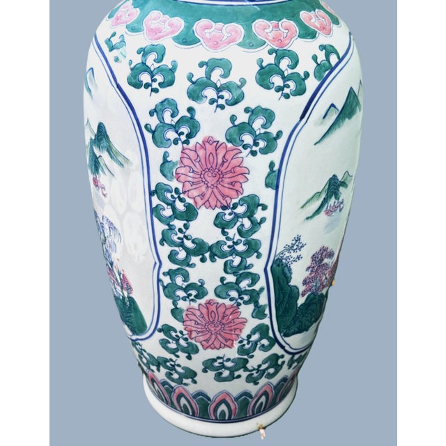 Mid-Century Chinoiserie Floor Vase For Sale - Image 9 of 11