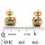 Natural Emerald Diamond Stud Earrings 14k Y Gold 1.85 TCW Certified For Sale - Image 13 of 14
