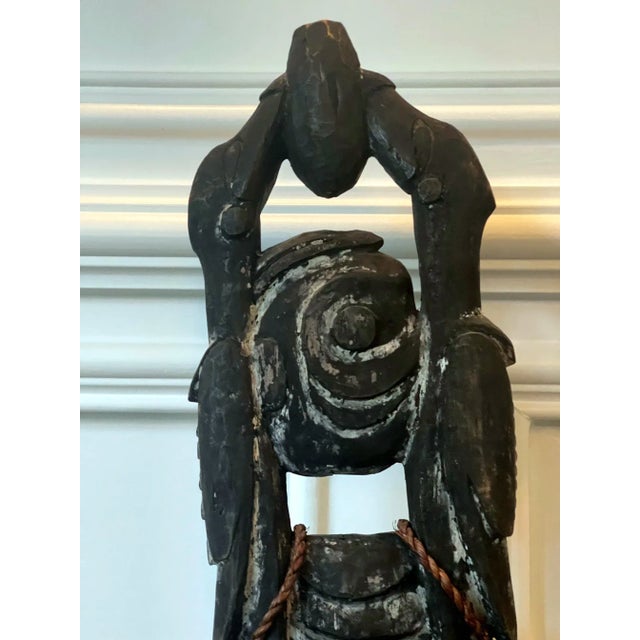 Wood Carved Wood Hook Figure Papua New Guinea For Sale - Image 7 of 13