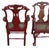 18c Style Burton-Ching Red Chinoiserie Arm Chairs - A Pair For Sale - Image 4 of 4