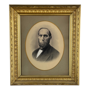 Antique Civil War Era Portrait of a Gentleman in Gilt Wood Frame