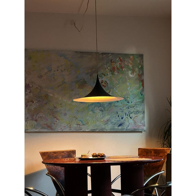 Metal Model 4372 Trumpet Pendant Lamp from Lyskær Lighting, 1970s For Sale - Image 7 of 9