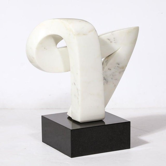 Mid-Century Modern Carrara Marble Abstract Sculpture For Sale - Image 9 of 11