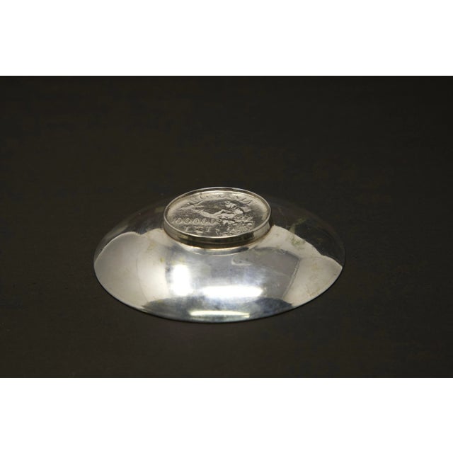 Mid 20th Century Sterling Silver Romania Coin Dish For Sale - Image 10 of 12