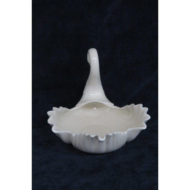 Late 20th Century Lenox Porcelain Swan Figurine Bowl Planter Dish Ivory Color Made in Usa 5206b For Sale - Image 5 of 15