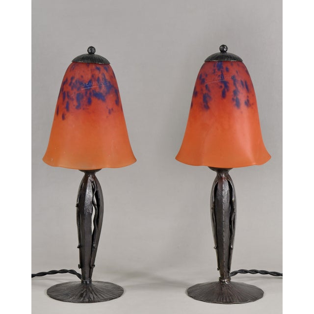 Art Deco French Art Deco Table Lamp by Charles Schneider 1925 France - A Pair For Sale - Image 3 of 8