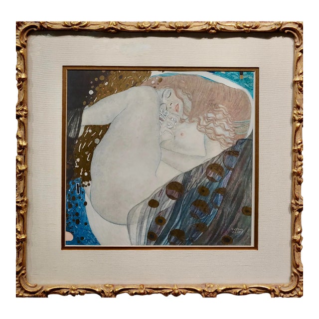 After Gustav Klimt - Danae Nude - Collotype on Paper For Sale