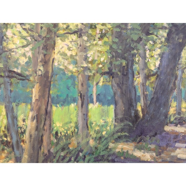 Brown Jerry Greenberg "In Back of the Field" Contemporary Realistic Texas Nature Landscape Painting, 2005 For Sale - Image 8 of 10