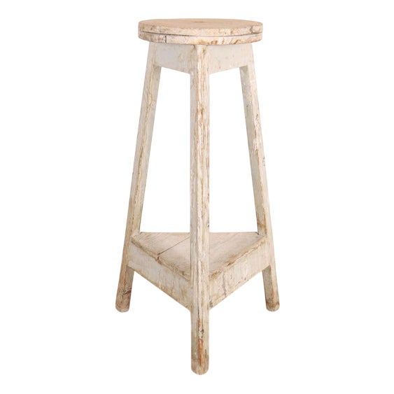 French Original Painted Sculpture Stand For Sale