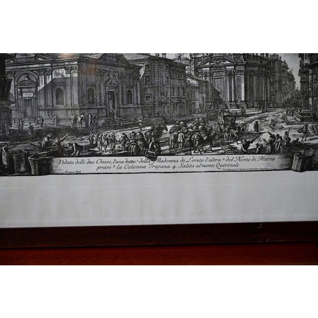 Black Giovanni Battista Piranesi, Views of Rome Piazza Venezia Trajan's Columns, 1800s, Engraving For Sale - Image 8 of 12