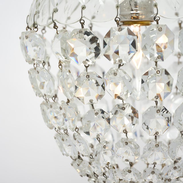 French Antique, Baccarat Crystal Pendant Chandelier, Circa 1920 For Sale In Austin - Image 6 of 9