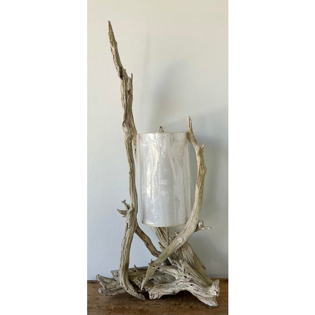 Wood Vintage Boho Driftwood Lamp For Sale - Image 7 of 12
