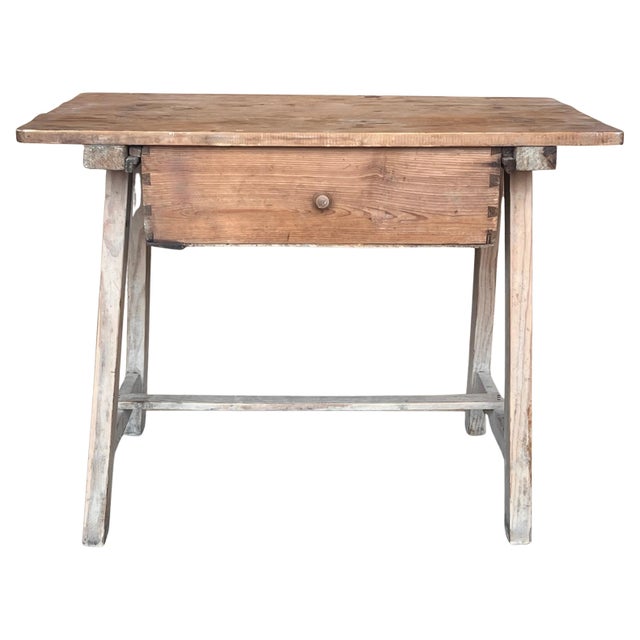 Early 19th Century Spanish Baroque Bleached Side Table with Drawer For Sale - Image 15 of 18