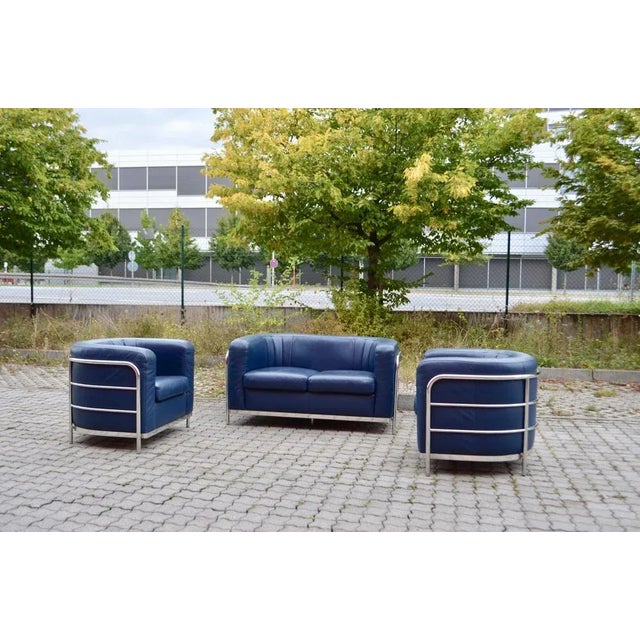 Modern Leather Onda Sofa & 2 Armchairs by De Pas, D'Urbino & Lomazzi for Zanotta, Set of 3 For Sale - Image 3 of 18